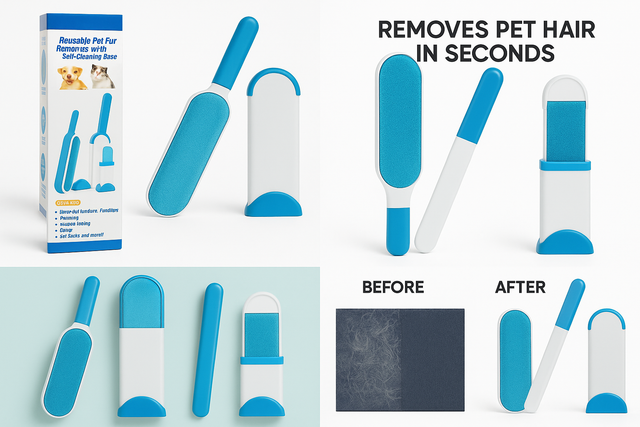 Cepillo Quitapelos Autolimpiable – Ideal para Perros y Gatos