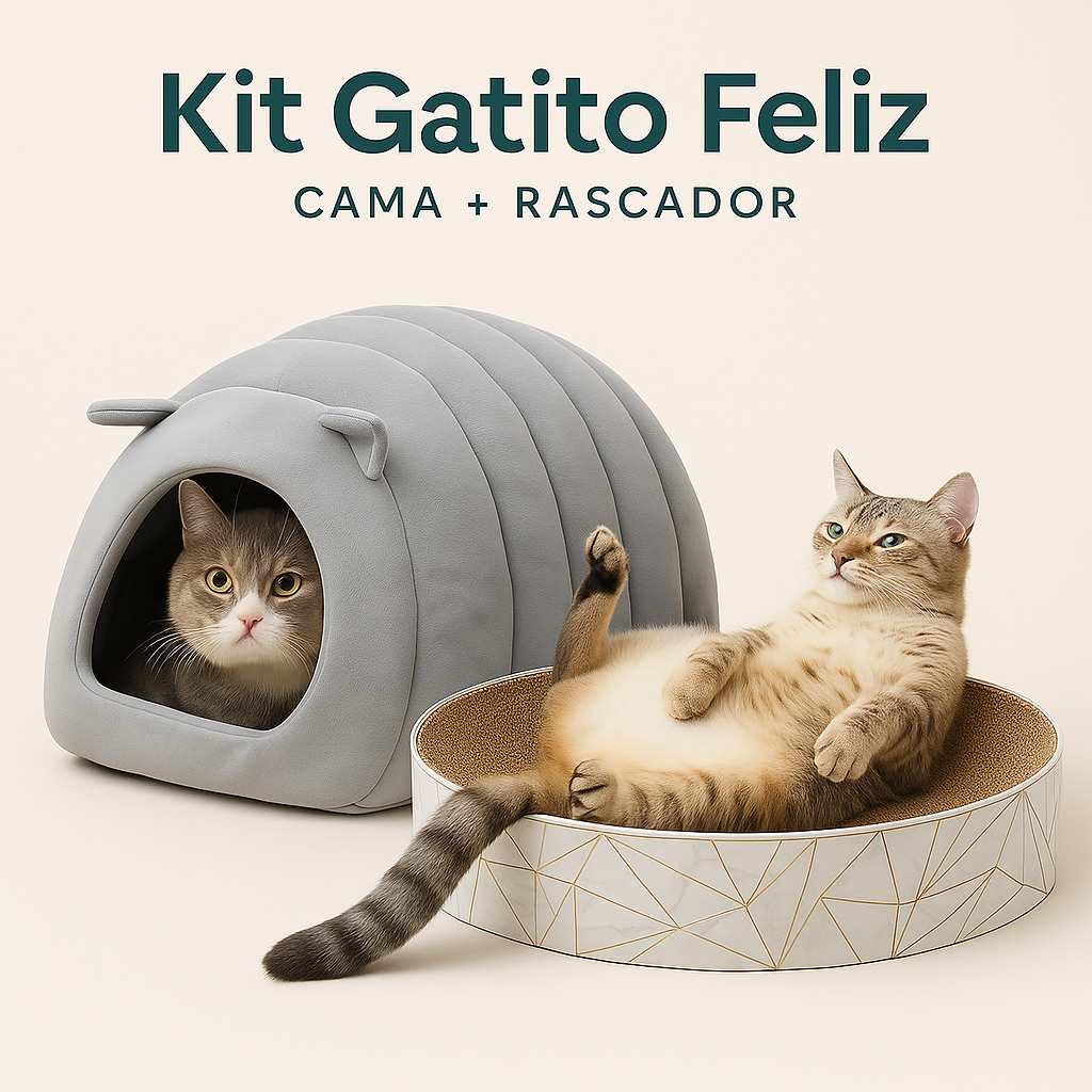 🐱 Kit Gatito Feliz – Cama + Rascador (Pack Premium)