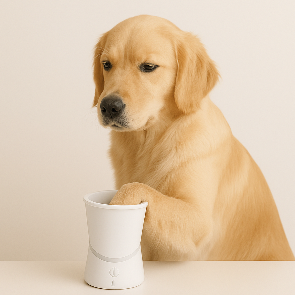 Limpiador Automático de Patas – Recargable, Suave y Eficiente