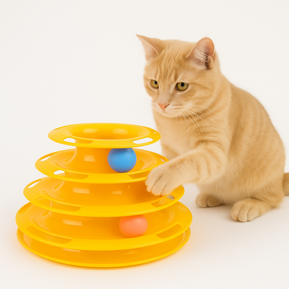 Plato Giratorio De 3 Niveles Para Gatos