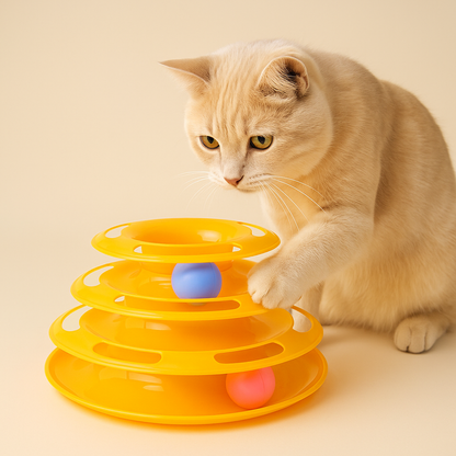 Plato Giratorio De 3 Niveles Para Gatos