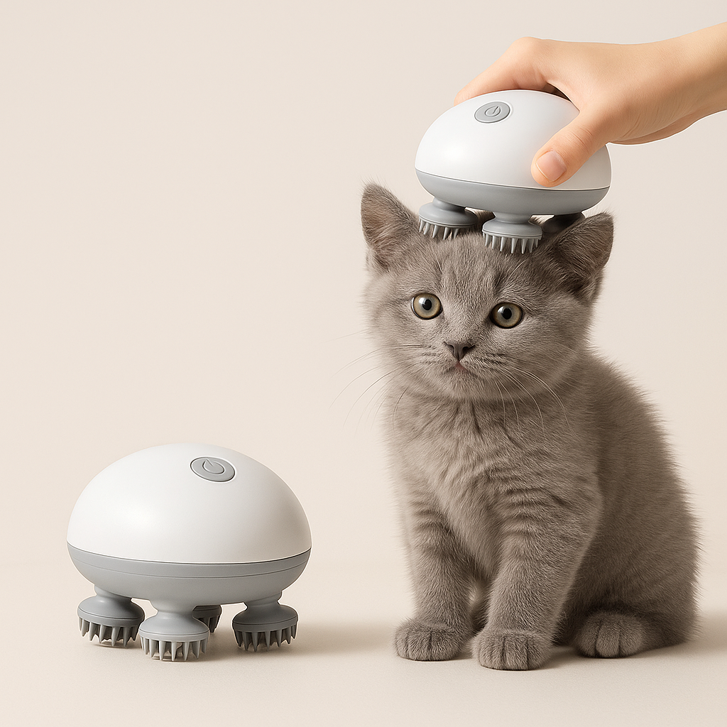 Mini Masajeador Inteligente 360° – Relajación Total para tu Mascota