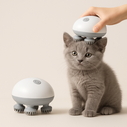 Mini Masajeador Inteligente 360° – Relajación Total para tu Mascota