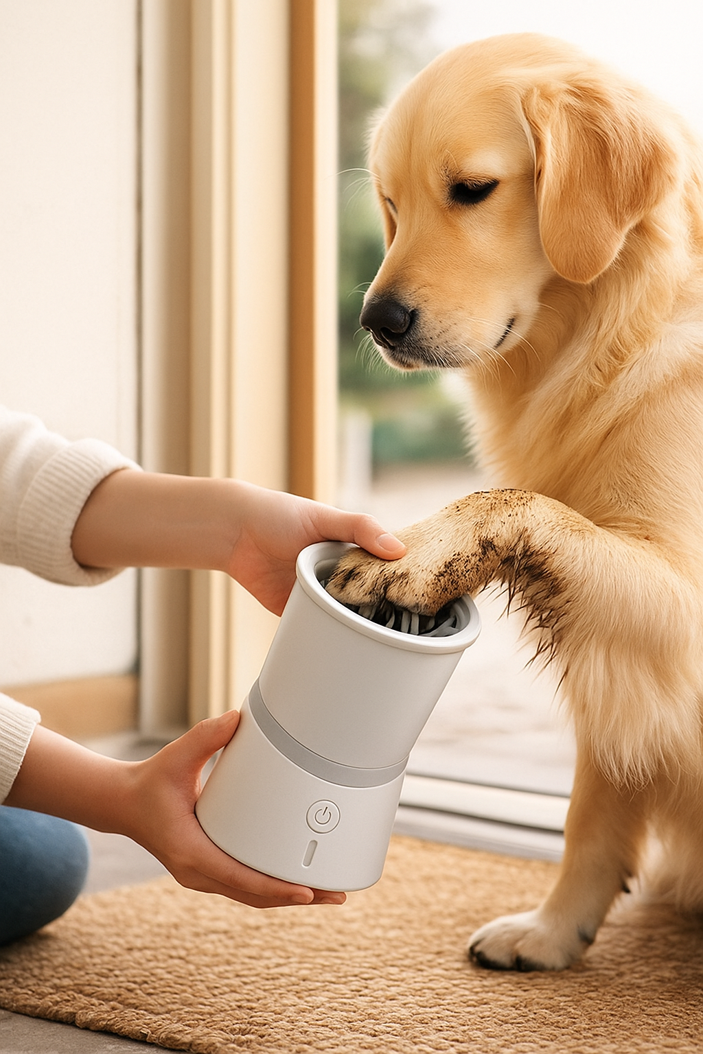 Limpiador Automático de Patas – Recargable, Suave y Eficiente