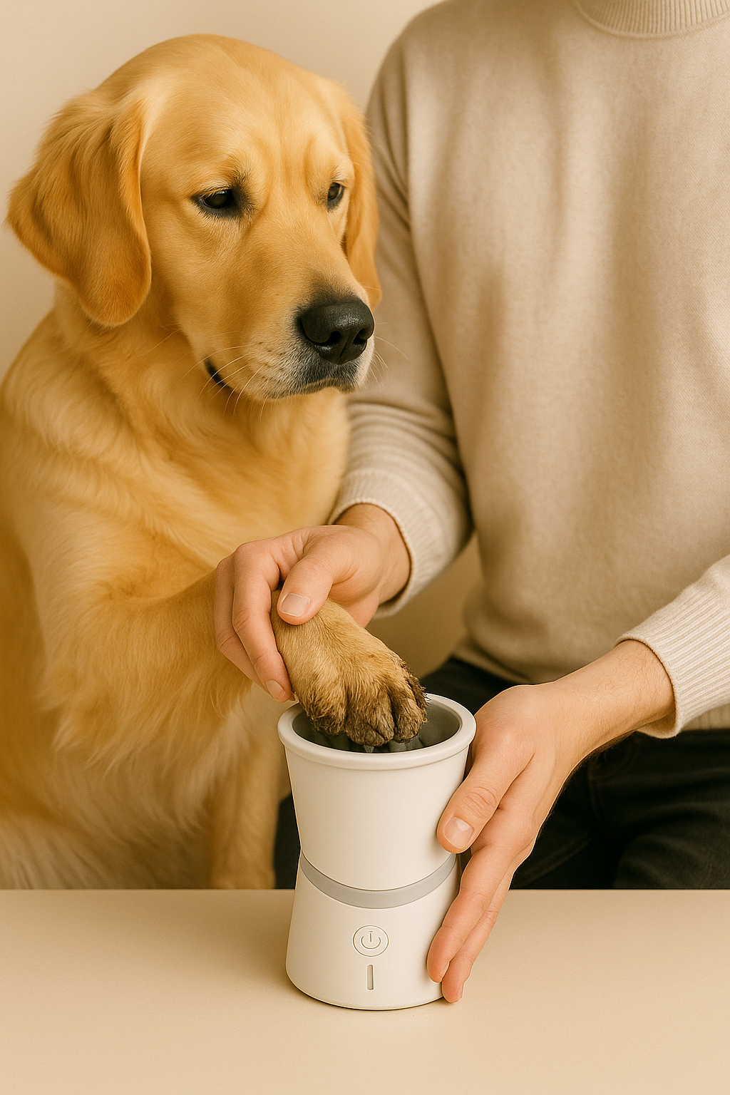 Limpiador Automático de Patas – Recargable, Suave y Eficiente